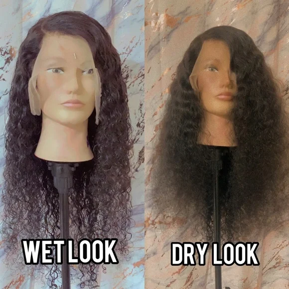 Deep Wave 13x4 Lace Front Human Hair Wig 28inch Brazilian Hair Transparent lace. - Picture 1 of 3